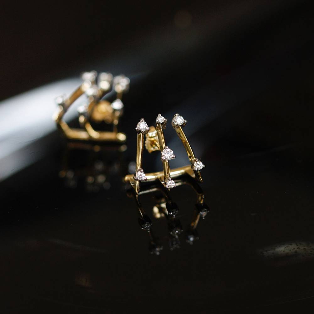 Paola Grande Gioielli BALANCE Orecchini 'Balance' 3 Elementi Oro Giallo