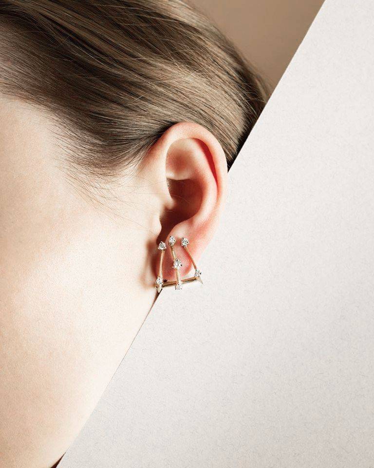 Paola Grande Gioielli BALANCE Orecchini 'Balance' 3 Elementi Oro Giallo