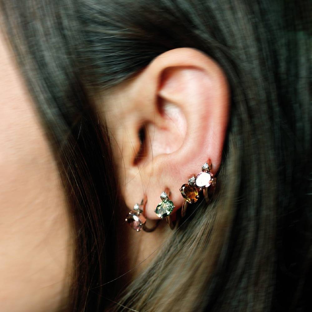 Paola Grande Gioielli BALANCE Set Di Cerchietti 'Balance' Con Tormaline