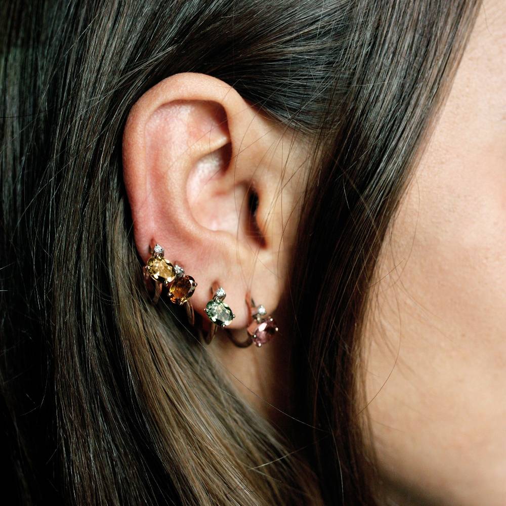 Paola Grande Gioielli BALANCE Set Di Quattro Cerchietti 'Balance' Con Tormaline