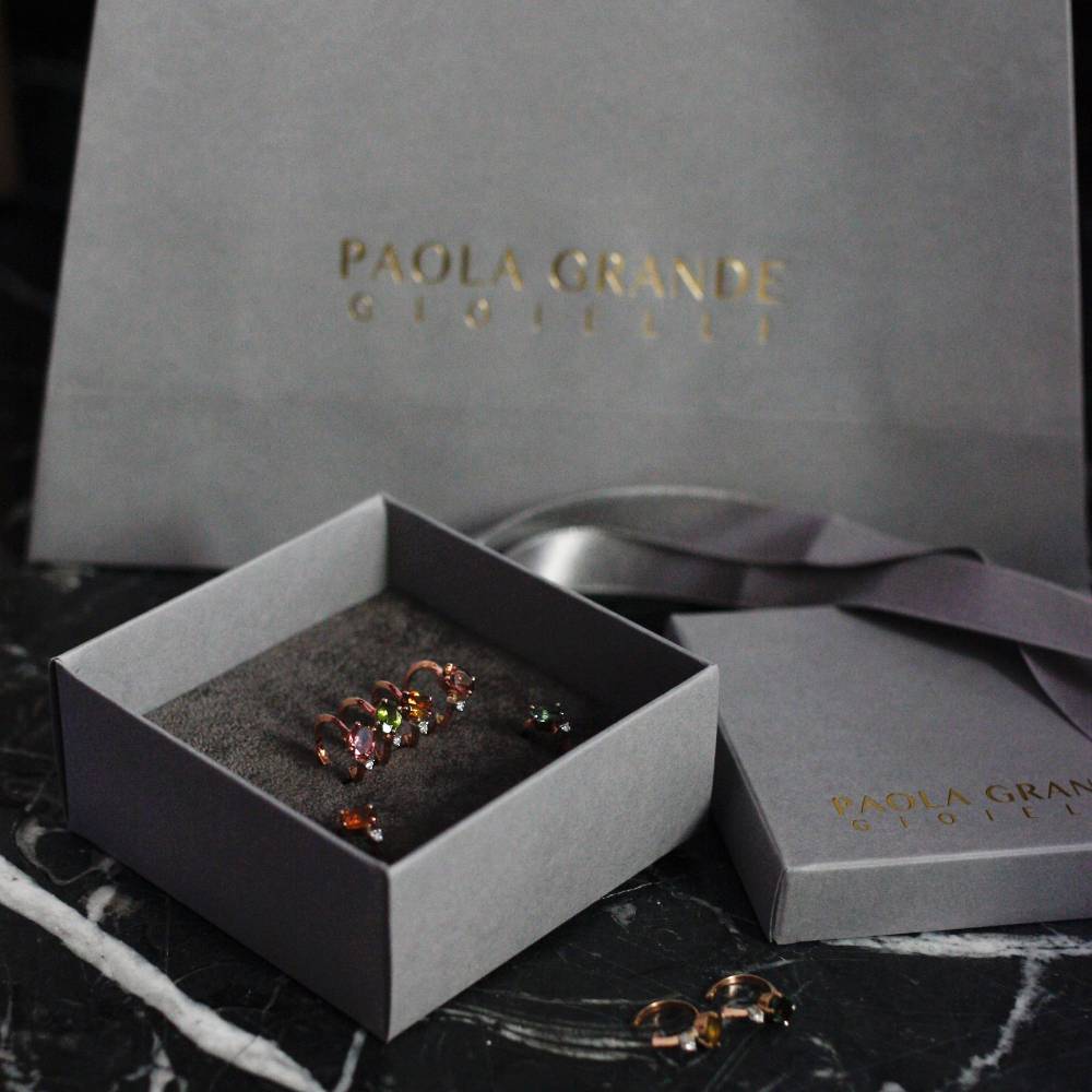 Paola Grande Gioielli BALANCE Set Di Quattro Cerchietti 'Balance' Con Tormaline