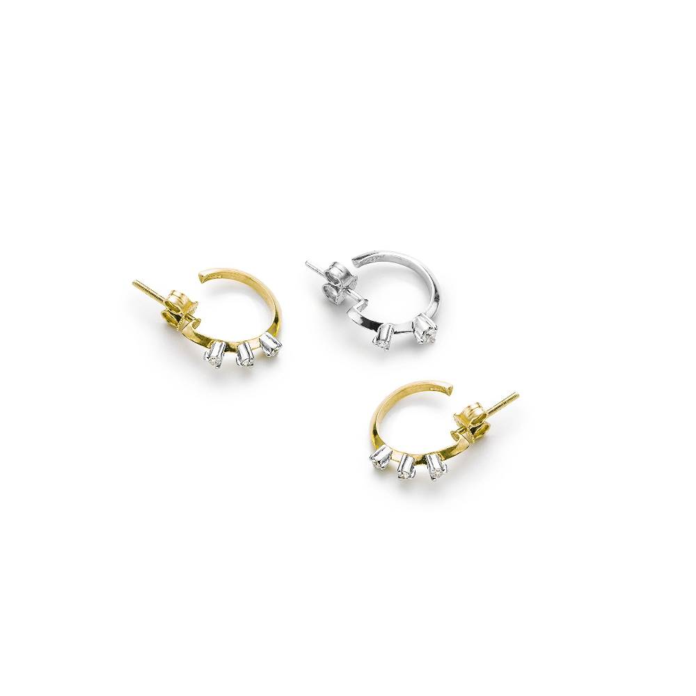 Paola Grande Gioielli BALANCE Set Di Tre Cerchietti 'Balance' Oro Giallo E Oro Bianco