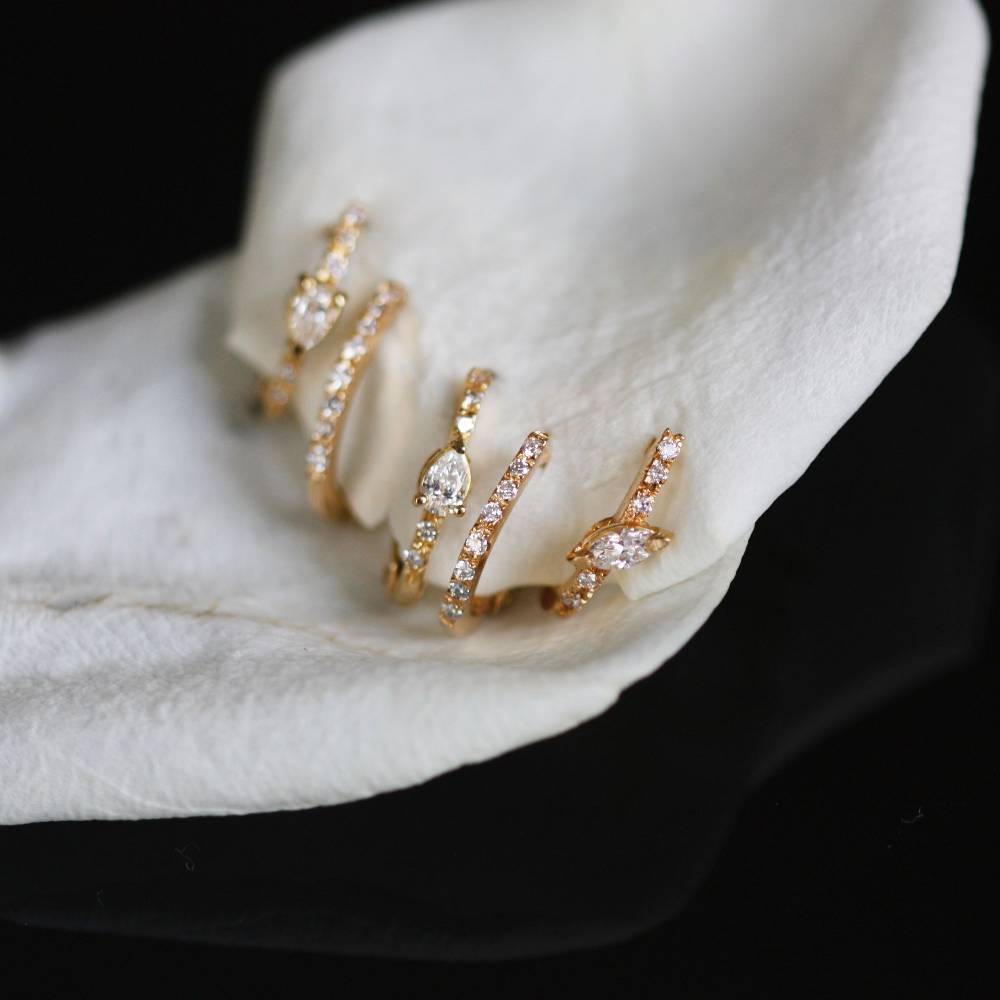 Paola Grande Gioielli BALANCE Set Di Tre Cerchietti In Oro Giallo