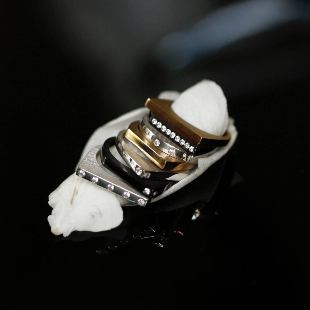 Paola Grande Gioielli CONGIUNZIONI 5 Anelli Modulari 'congiunzioni'