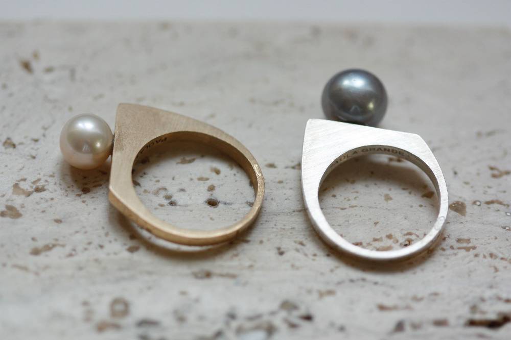 Paola Grande Gioielli CONGIUNZIONI Anello Componibile 'Congiunzioni' Con Perla Bianca