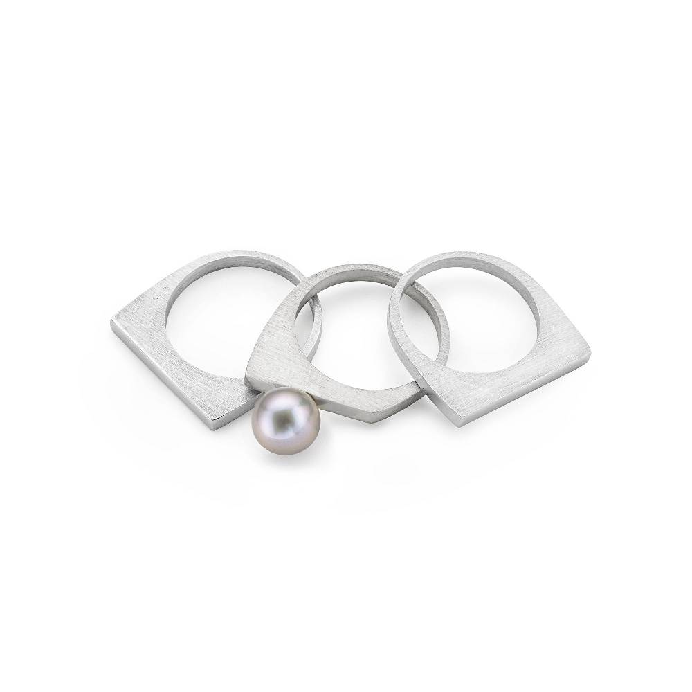 Paola Grande Gioielli CONGIUNZIONI Anello 'Congiunzioni' Punta Con Perla