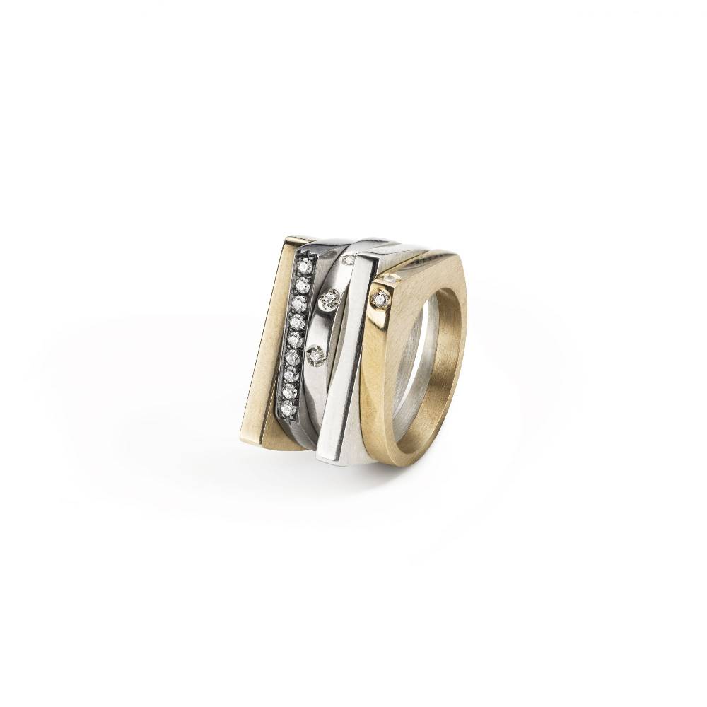 Paola Grande Gioielli CONGIUNZIONI Anello Congiunzioni Punta Con Pietre