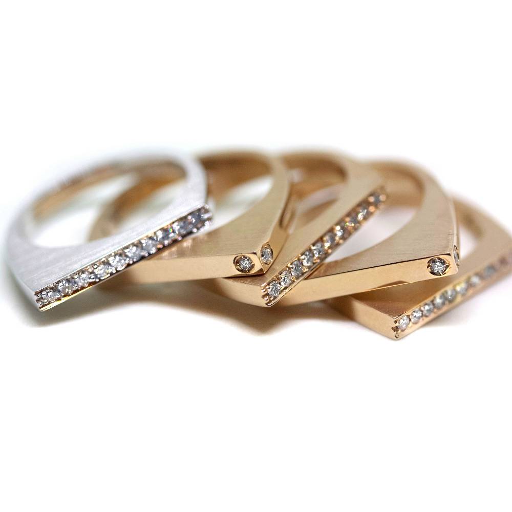 Paola Grande Gioielli CONGIUNZIONI Anello Modulare 'Congiunzioni' Punta In Oro Rosa