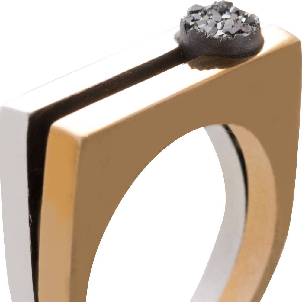 Paola Grande Gioielli CONGIUNZIONI Doppio Anello 'Congiunzioni' Con Drusa