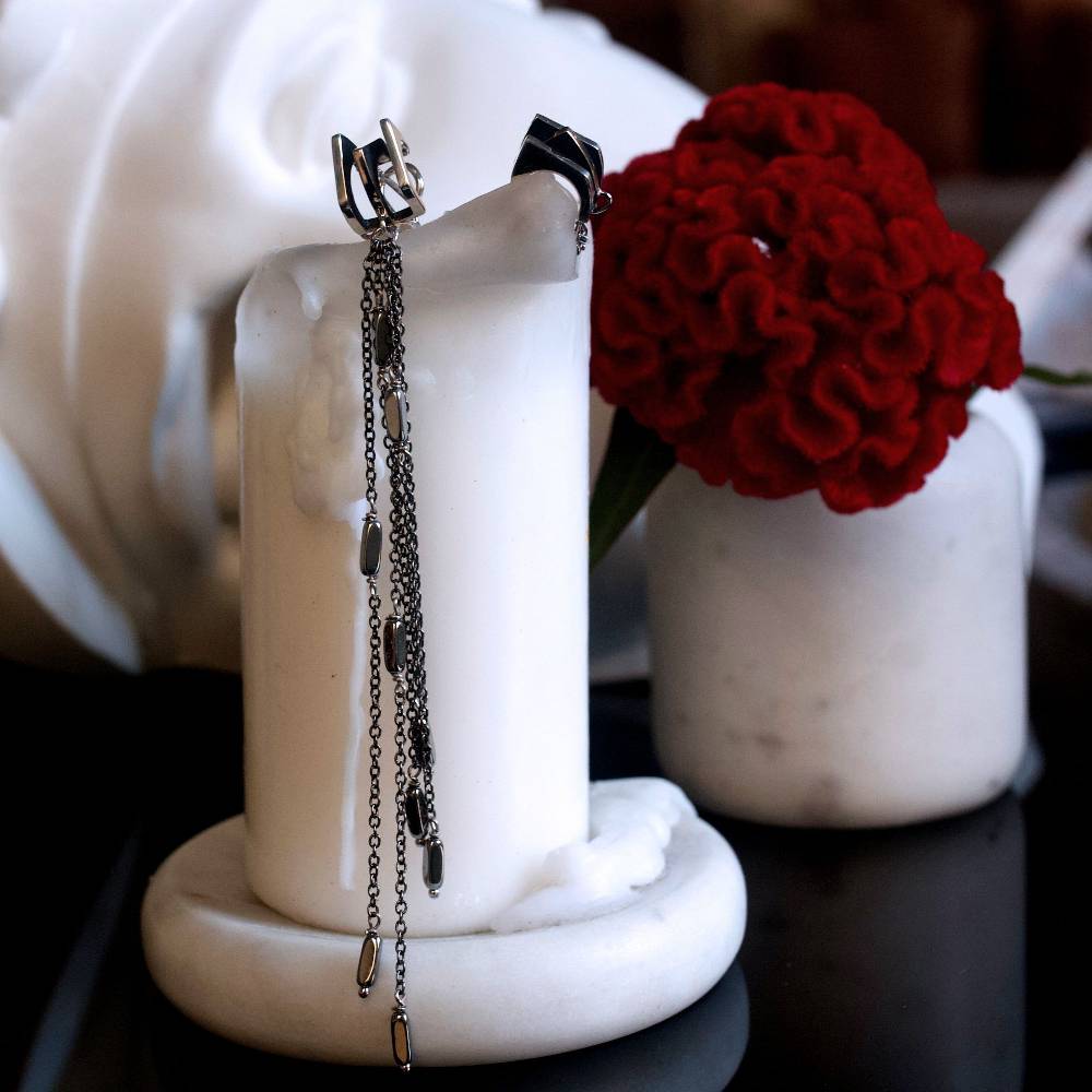 Paola Grande Gioielli CONGIUNZIONI Orecchini 'Congiunzioni' 3 Elementi Base Argento