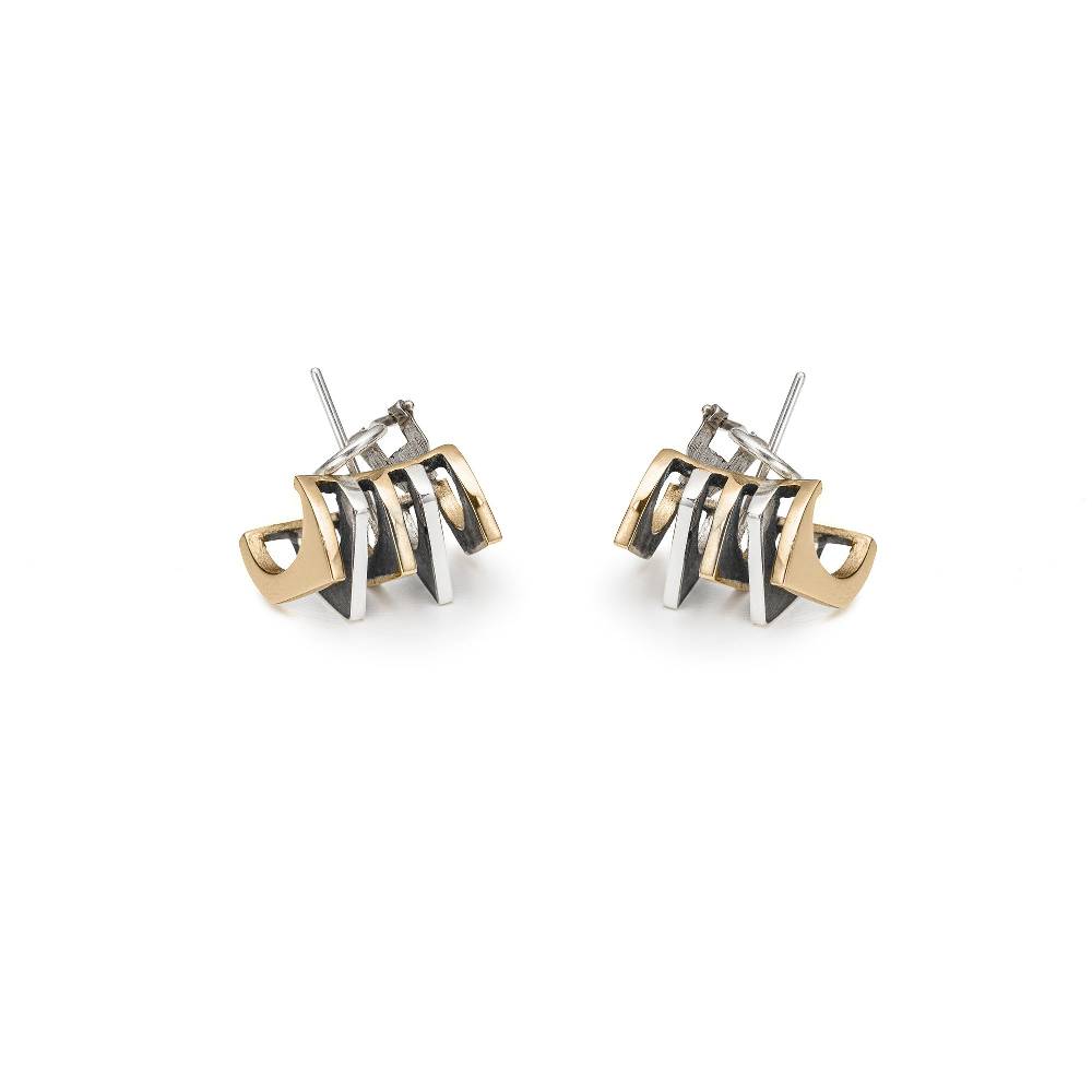 Paola Grande Gioielli CONGIUNZIONI Orecchini 'Congiunzioni' 5 Elementi Base Bronzo