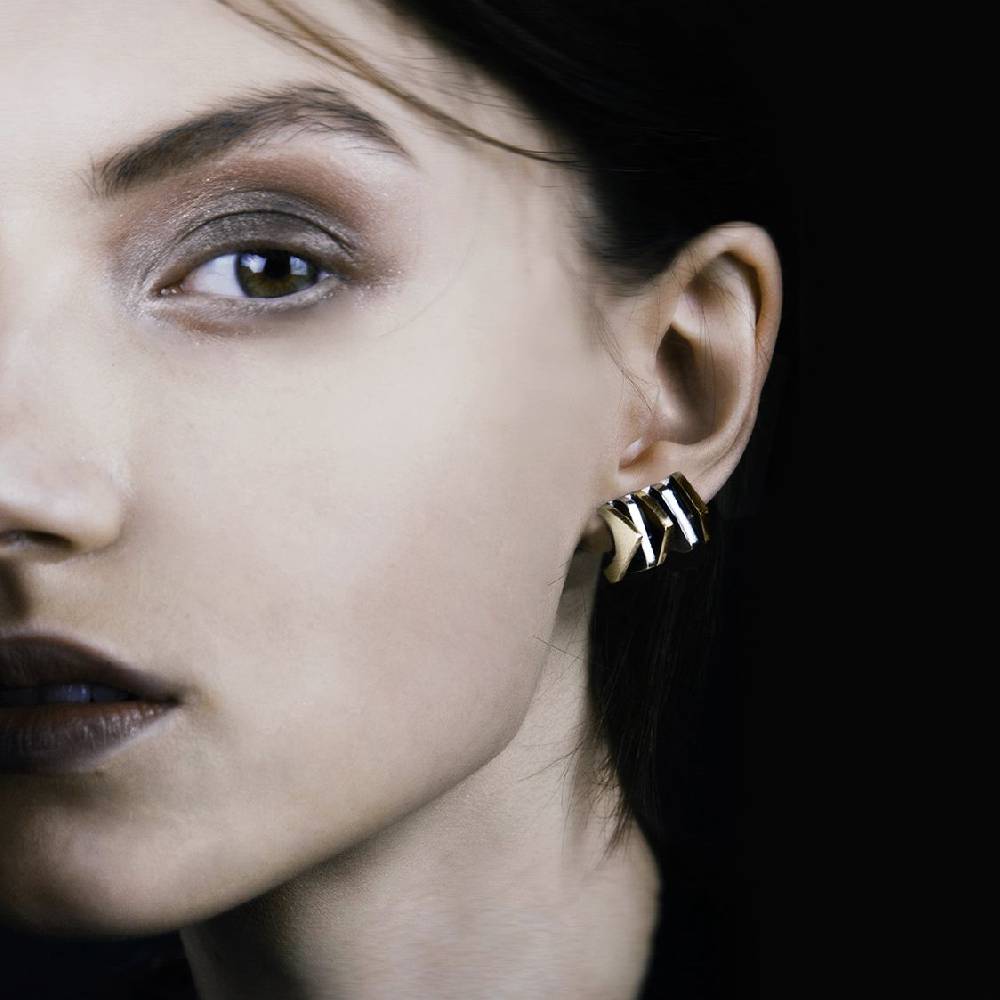 Paola Grande Gioielli CONGIUNZIONI Orecchini 'Congiunzioni' 5 Elementi Base Argento