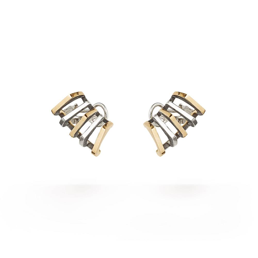 Paola Grande Gioielli CONGIUNZIONI Orecchini 'Congiunzioni' 5 elementi base bronzo