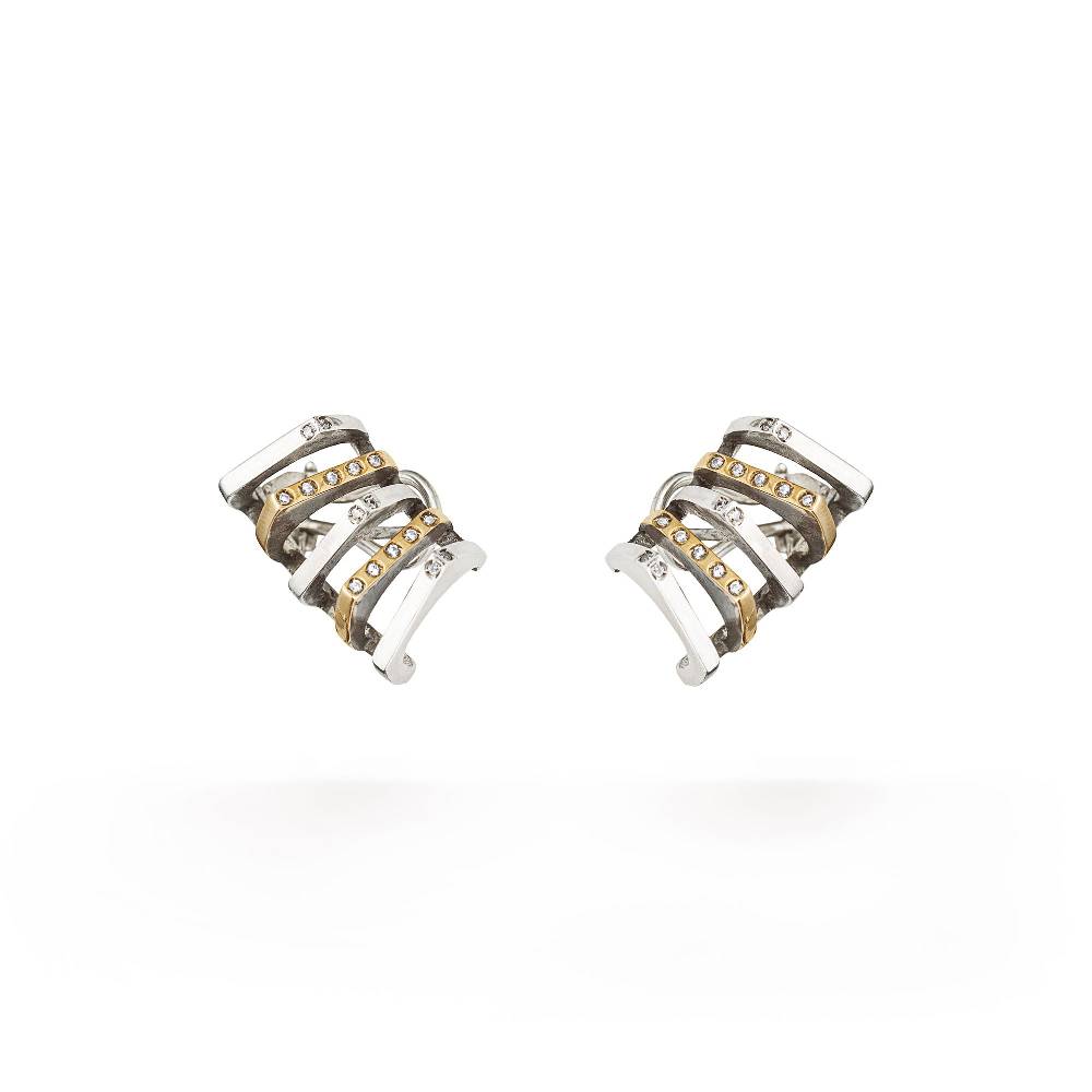 Paola Grande Gioielli CONGIUNZIONI Orecchini 'Congiunzioni' 5 elementi con pietre