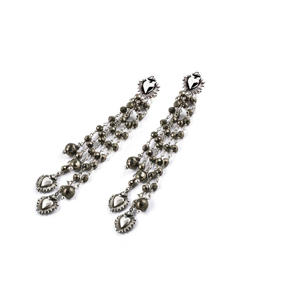 Paola Grande Gioielli CUORE SACRO Orecchini con frangia 'Cuore Sacro'