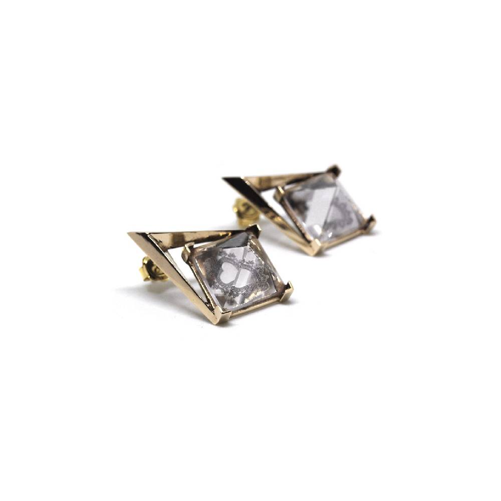 Paola Grande Gioielli ENTROPIA Orecchini 'Entropia' bronzo con 'Cuore Sacro'