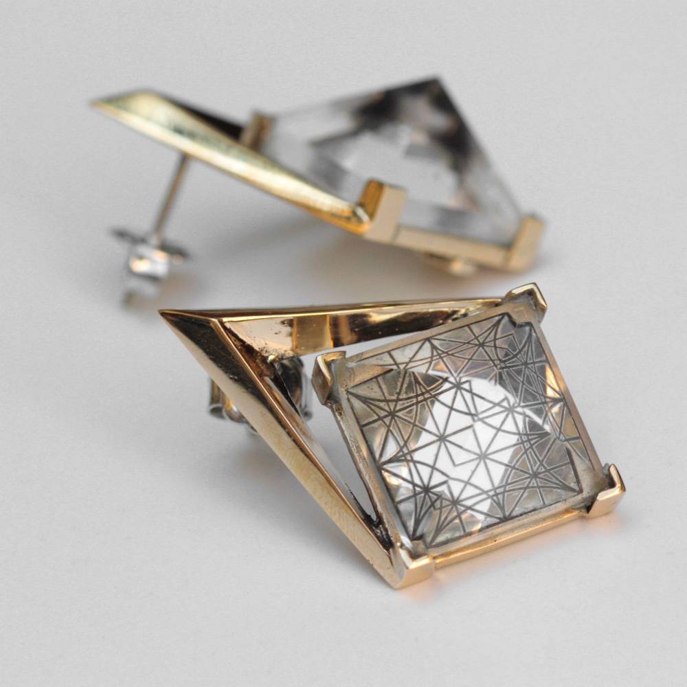 Paola Grande Gioielli ENTROPIA Orecchini 'Entropia' Con Griglia