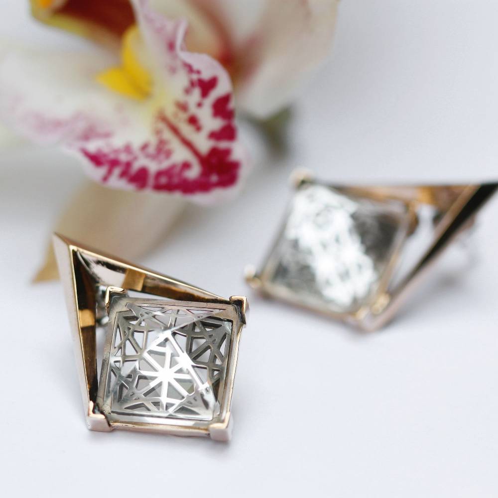 Paola Grande Gioielli ENTROPIA Orecchini 'Entropia' Con Griglia