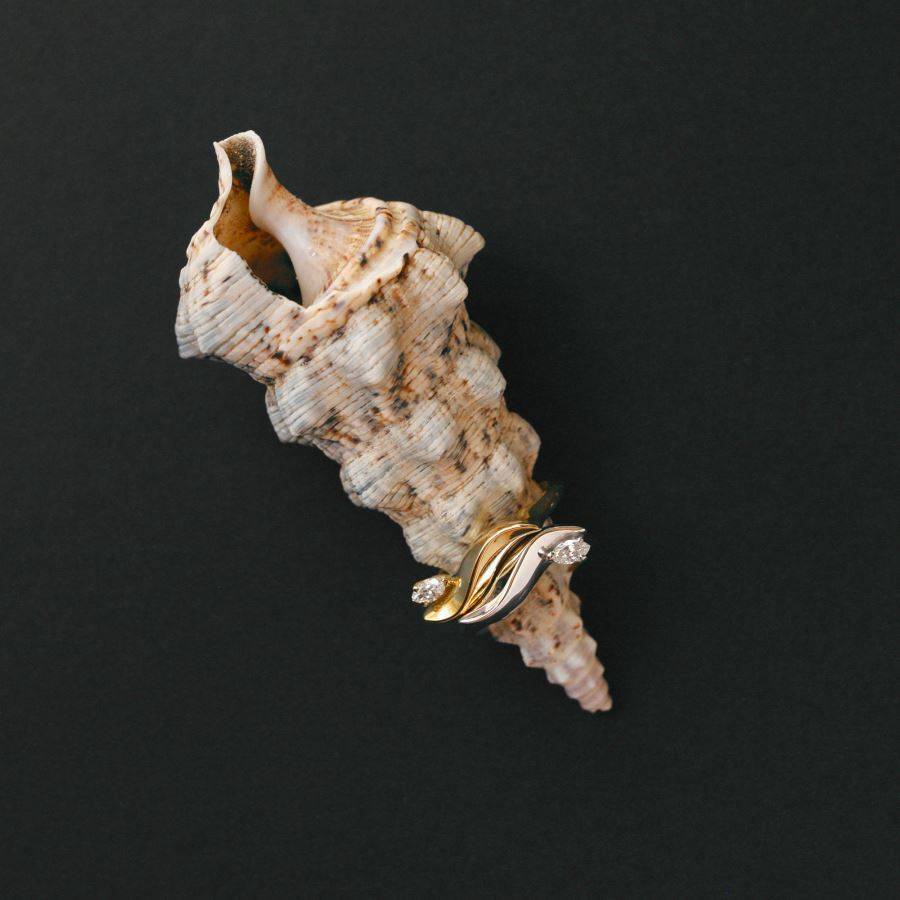 Paola Grande Gioielli FLAME Anello 'Flame' In Oro Bianco Con Diamante