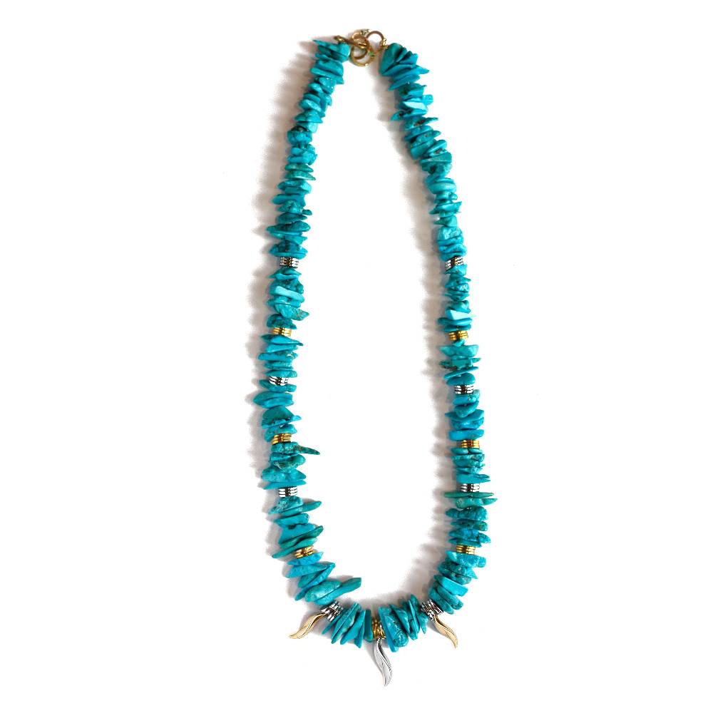 Paola Grande Gioielli FLAME Collana in turchese ed ematite misura lunga