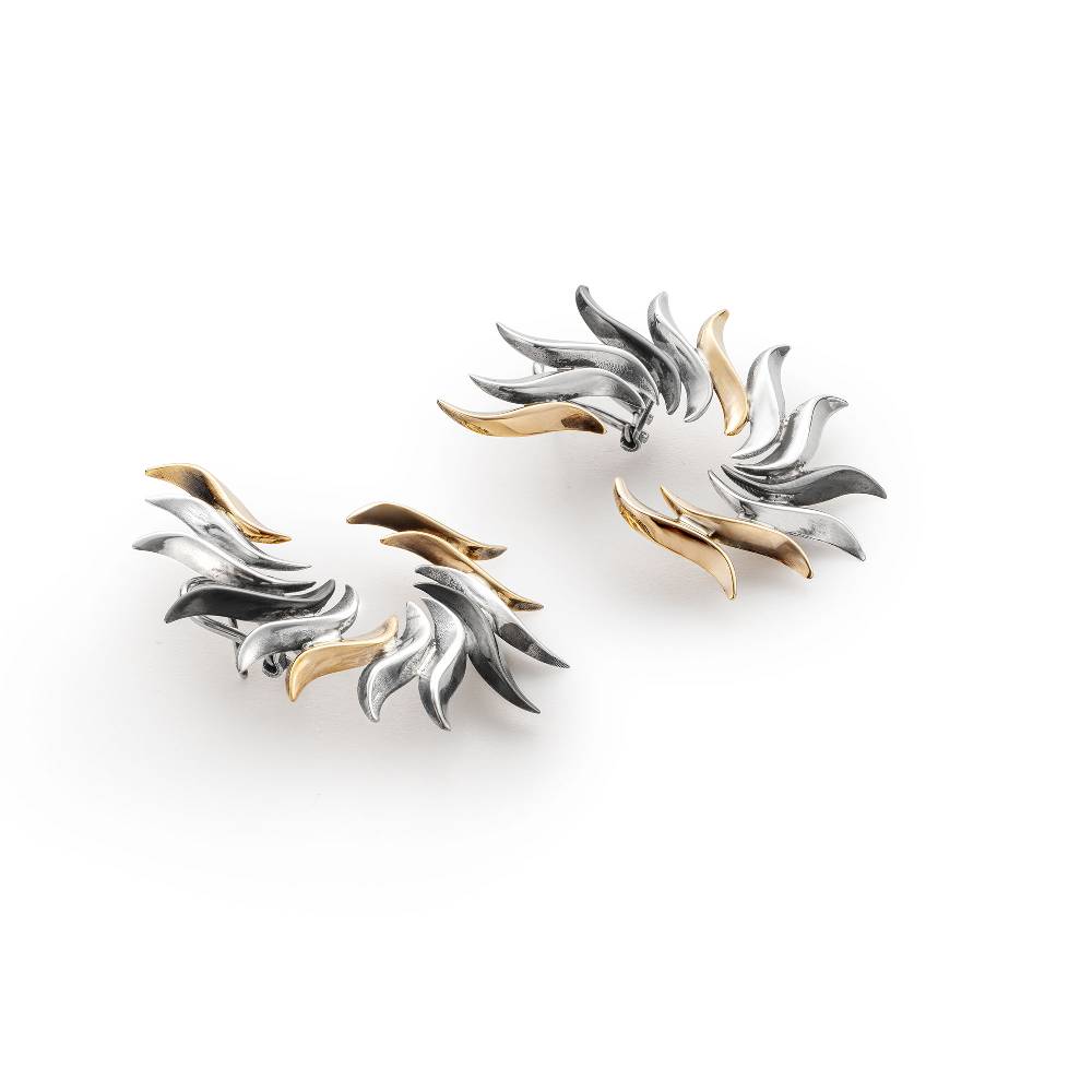 Paola Grande Gioielli FLAME Orecchino 'Fenice' Base Argento