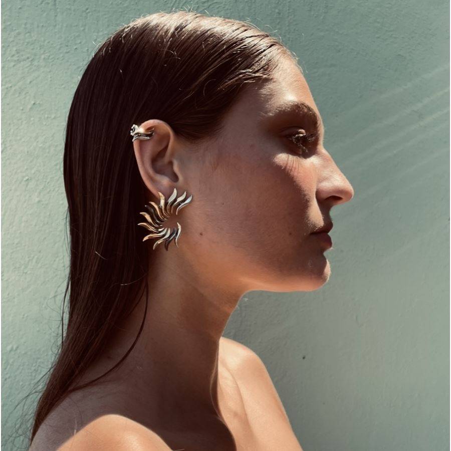 Paola Grande Gioielli FLAME Orecchino 'Fenice' Base Argento