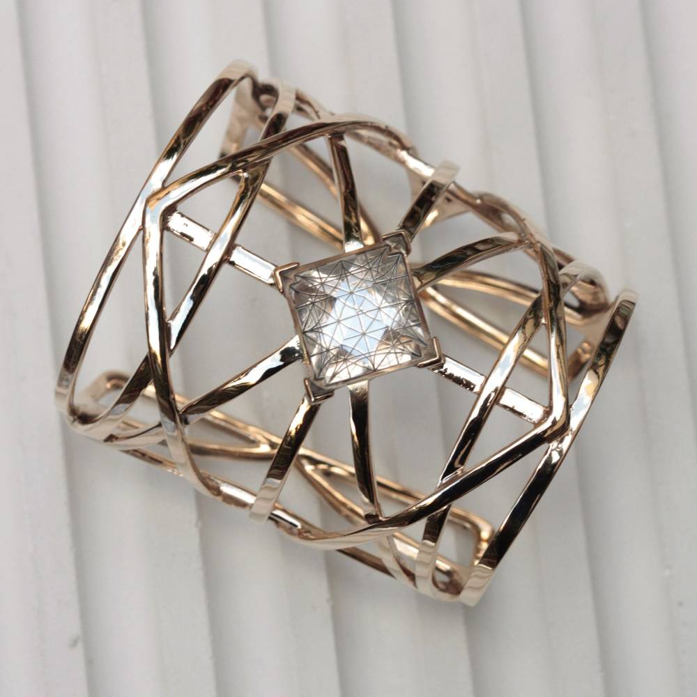 Paola Grande Gioielli GRIGLIE Bracciale 'Griglie' Con Piramide