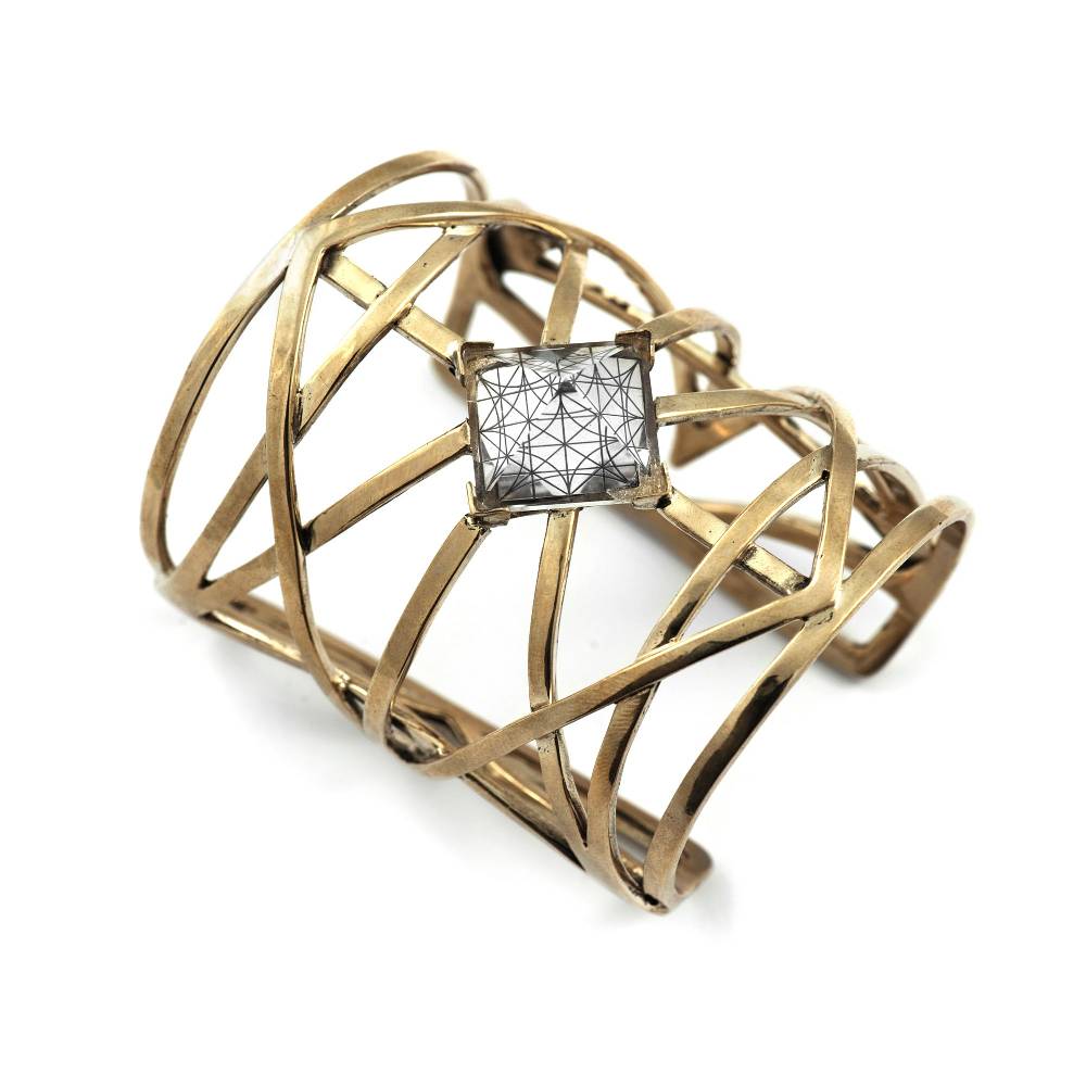 Paola Grande Gioielli GRIGLIE Bracciale 'Griglie' con piramide