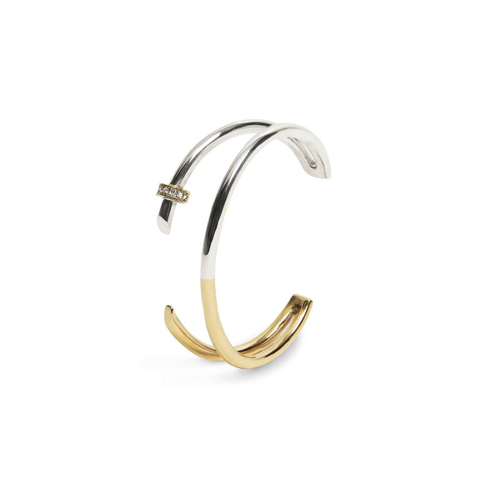 Paola Grande Gioielli NEON Bracciale 'Neon' 2 elementi con bullone e pavè