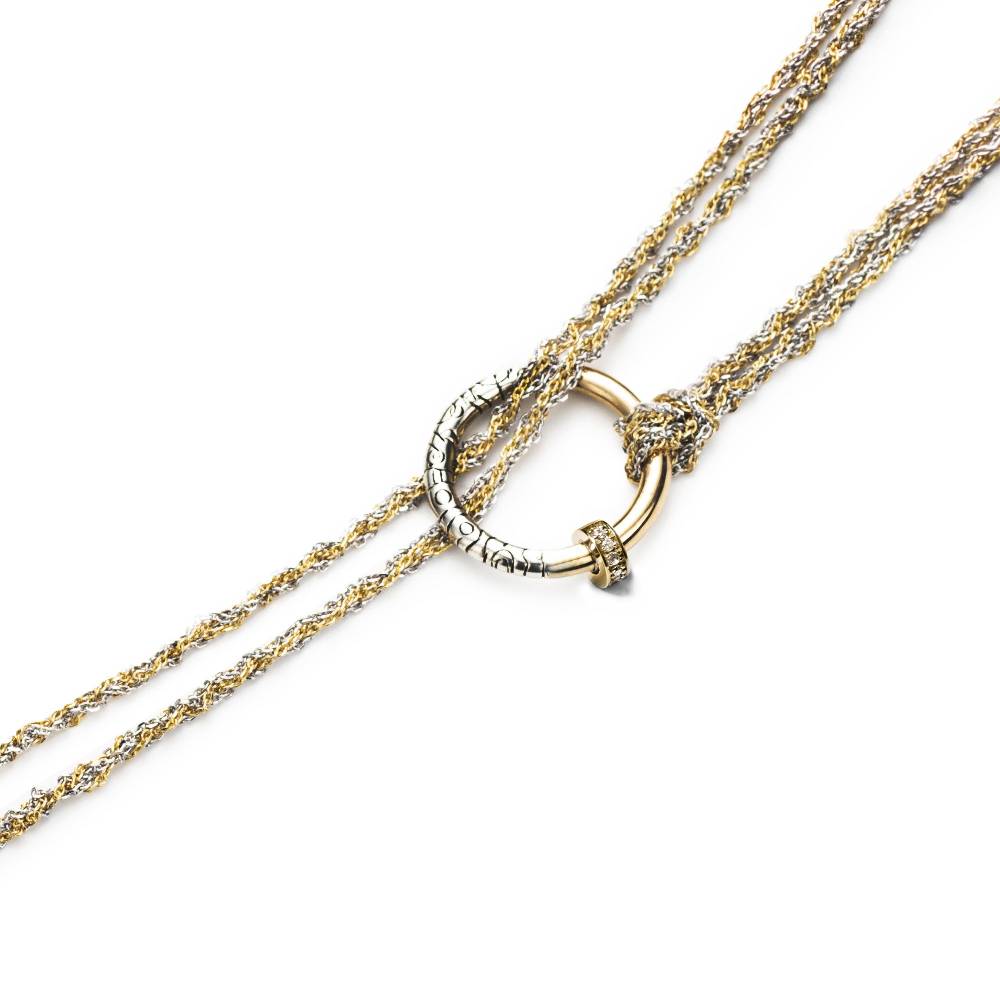 Paola Grande Gioielli NEON Collana|Choker 'Neon' Bicolore Con Pavé