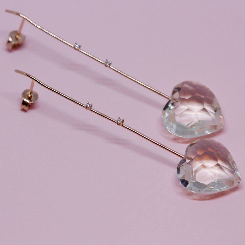 Paola Grande Gioielli AMI 'Amo' Oro Rosa Con Cuori