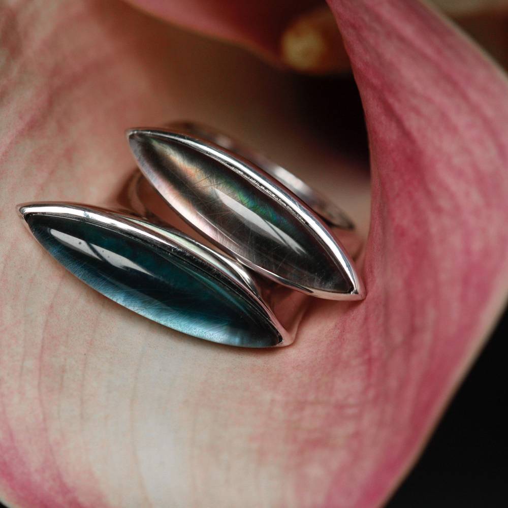 Paola Grande Gioielli AURUM Anello Navetta Blu