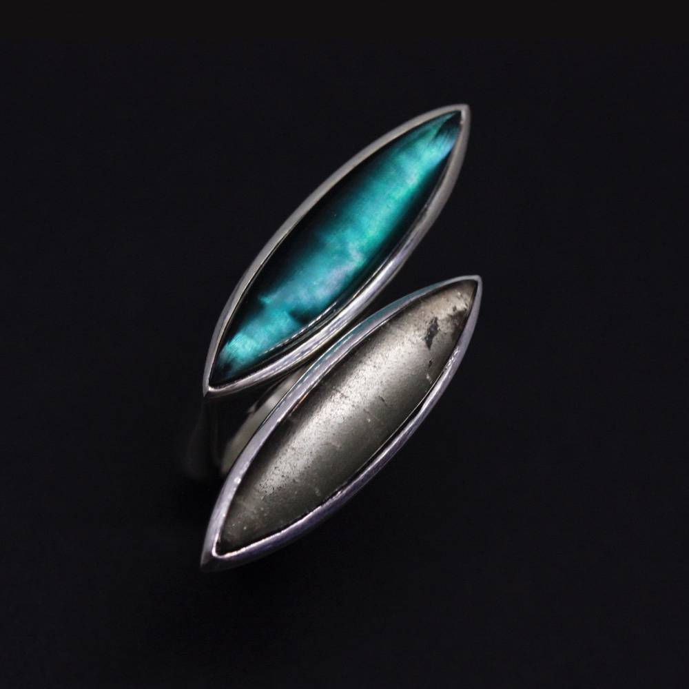 Paola Grande Gioielli AURUM Anello Navetta Verde