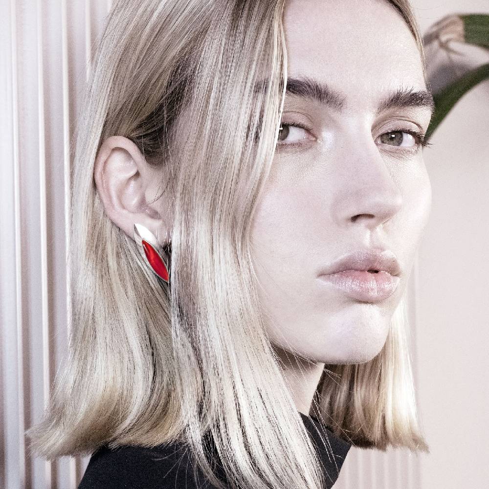 Paola Grande Gioielli AURUM Orecchini Scudi Rossi