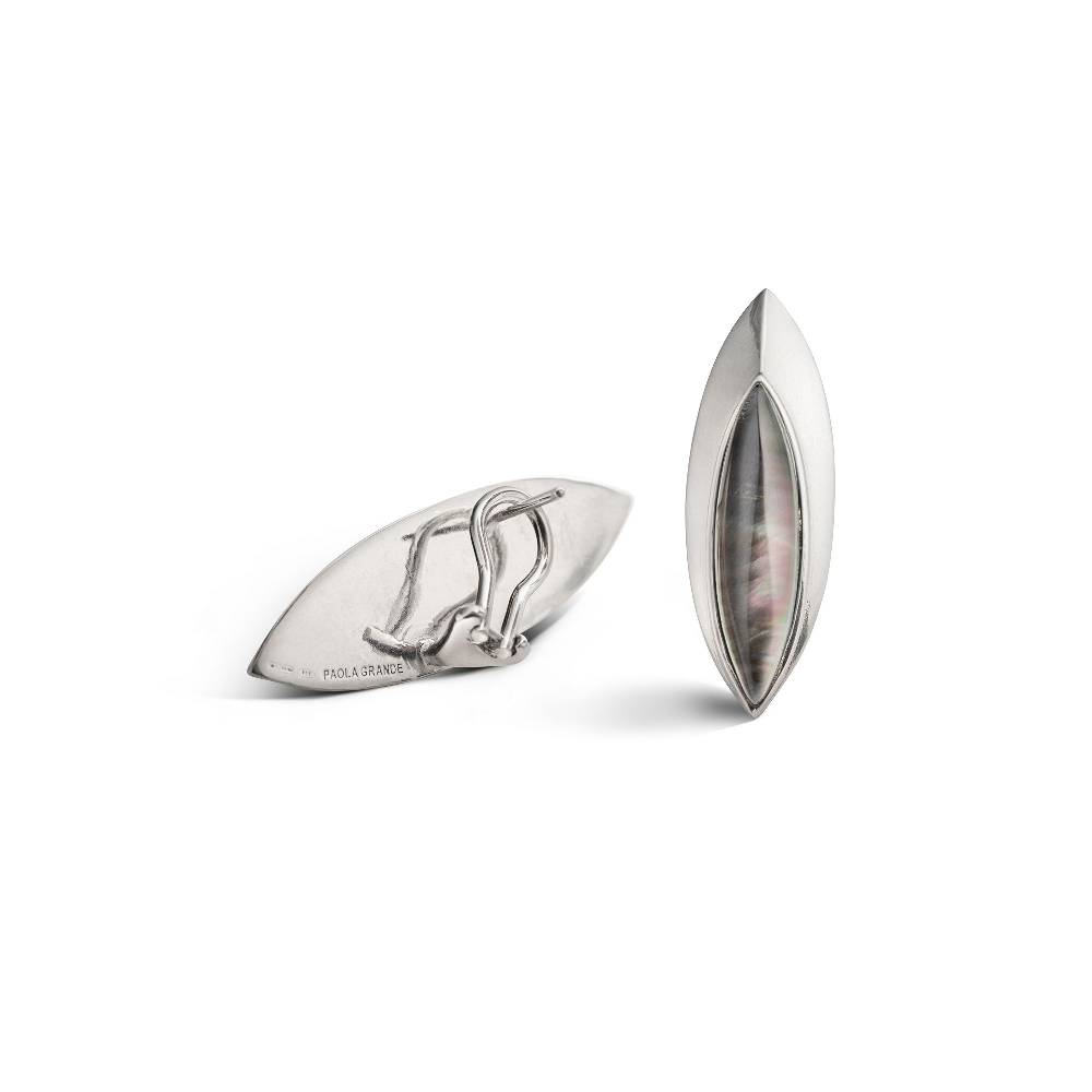 Paola Grande Gioielli AURUM Orecchini Scudo Grigi