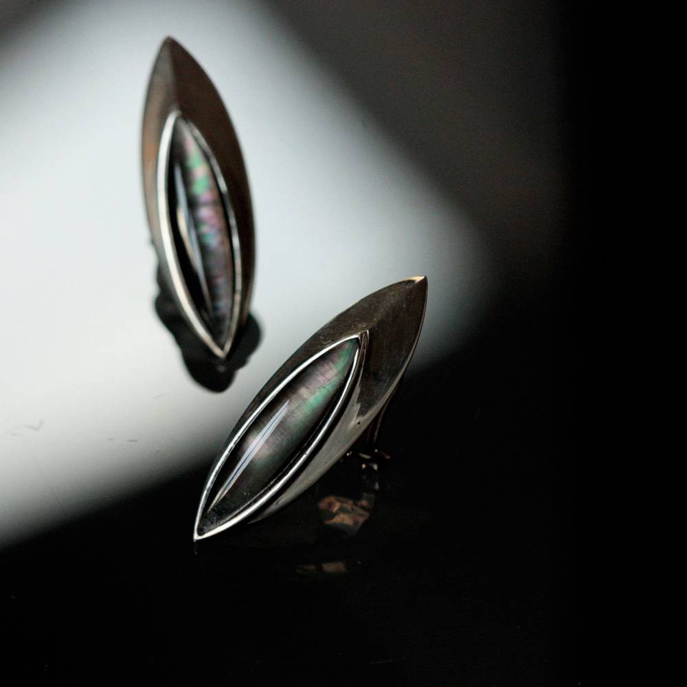 Paola Grande Gioielli AURUM Orecchini Scudo Grigi