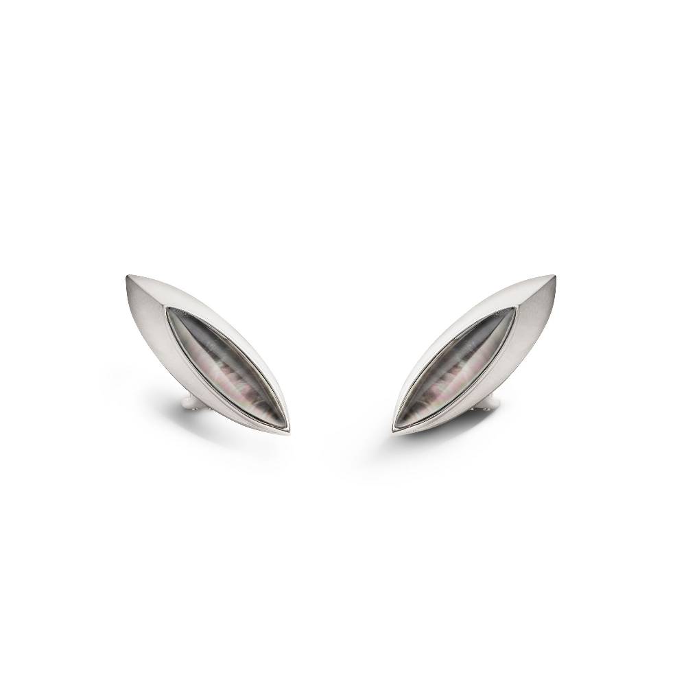 Paola Grande Gioielli AURUM Orecchini scudo grigi