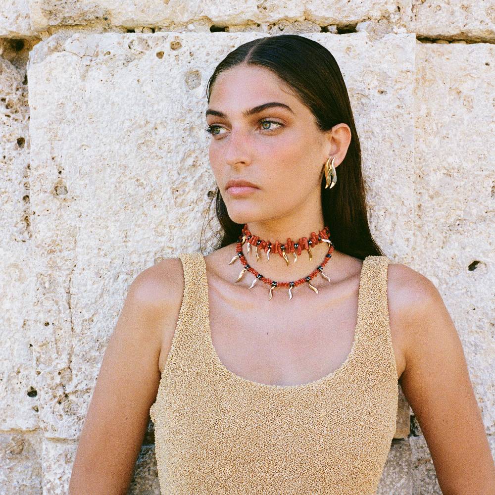 Paola Grande Gioielli FLAME Orecchino Bicolore Big