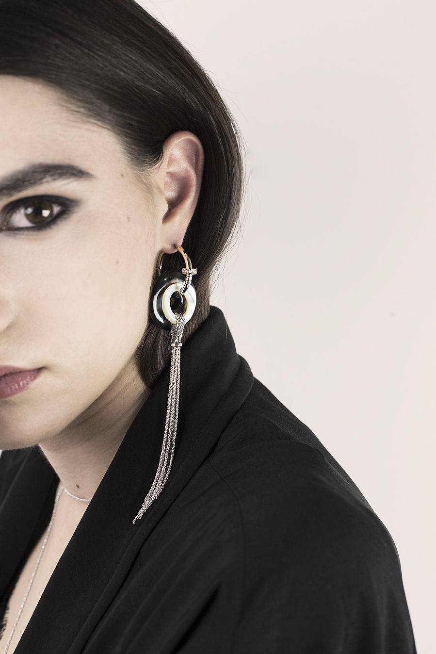 Paola Grande Gioielli NEON Cerchi 'Neon' Con Frange