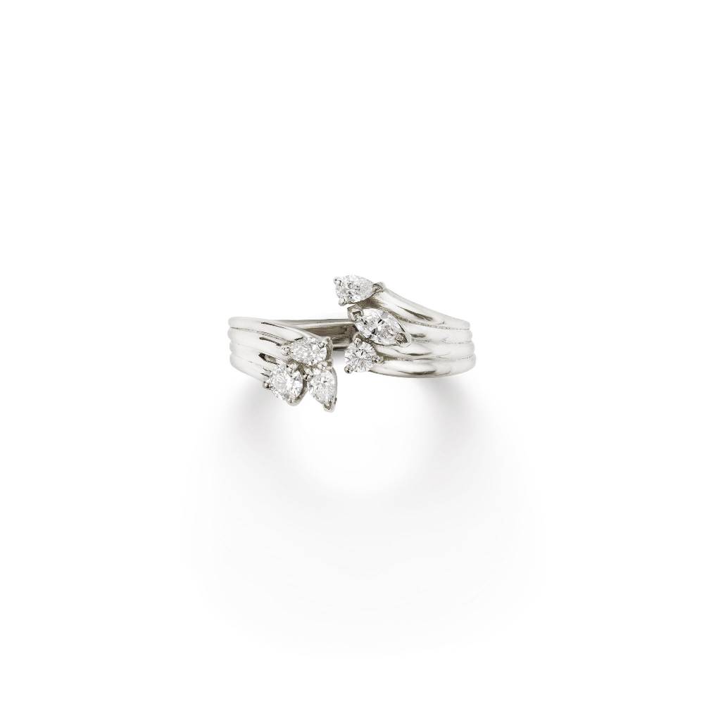 Paola Grande Gioielli REVERSO Anello contrariè 'Reverso' in oro bianco e diamanti