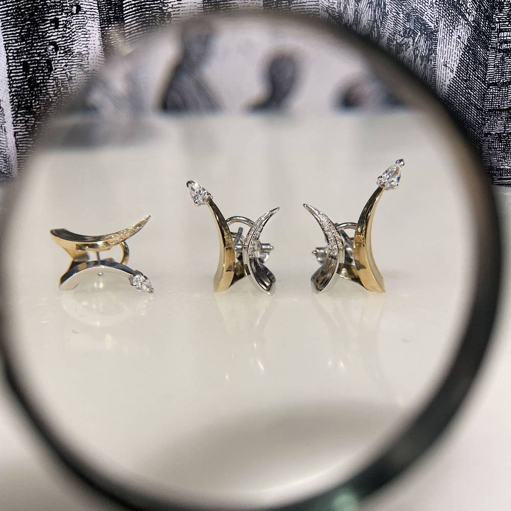 Paola Grande Gioielli REVERSO Orecchini 'Reverso' In Oro E Diamanti