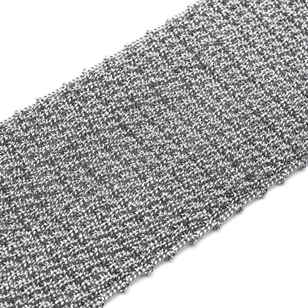 Paola Grande Gioielli SCIARPE Bracciale In Maglia D'argento Con Frange