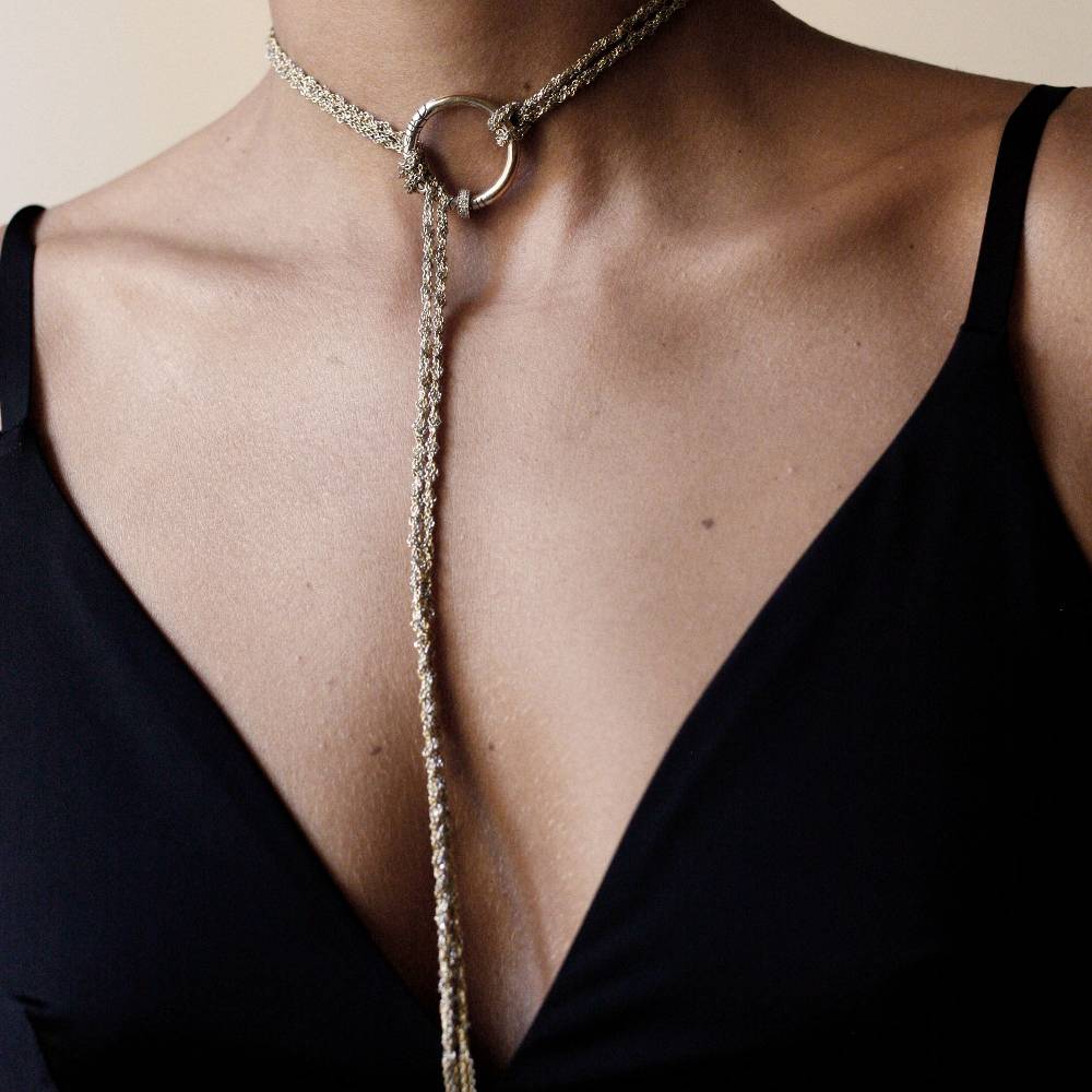 Paola Grande Gioielli SCIARPE Cordino/choker Bicolor