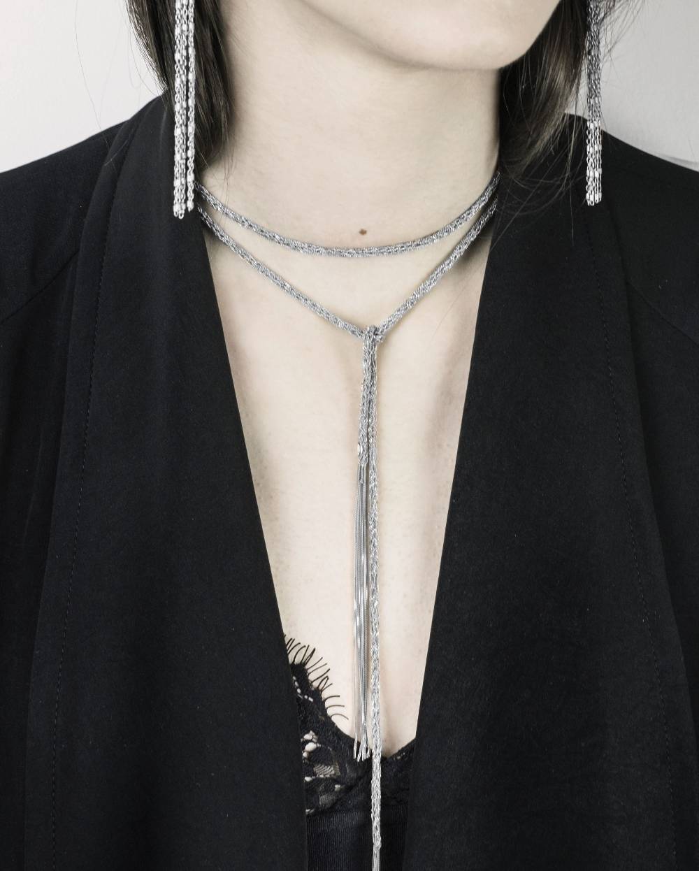 Paola Grande Gioielli SCIARPE Cordino/choker In Argento