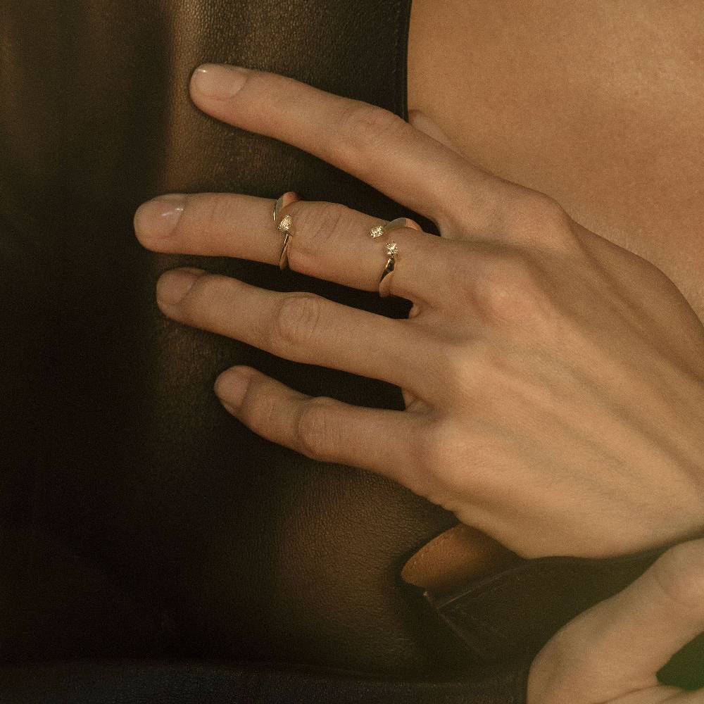 Paola Grande Gioielli SOLIS Anello 'Solis' Due Elementi Con Goccia