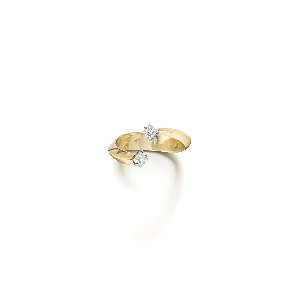 Paola Grande Gioielli SOLIS Anello 'Solis' Due Elementi Con Princess