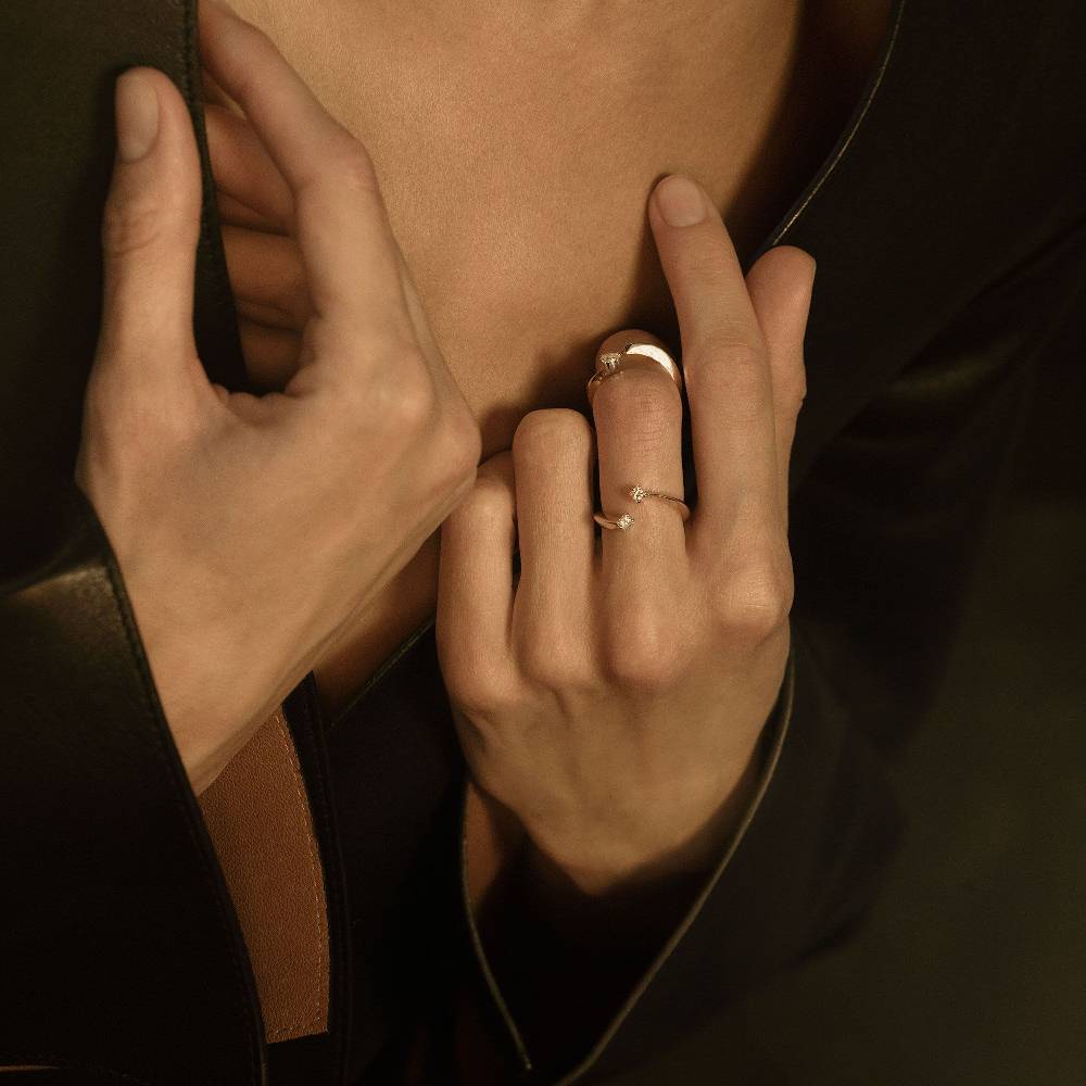 Paola Grande Gioielli SOLIS Anello 'Solis' Due Elementi Con Princess