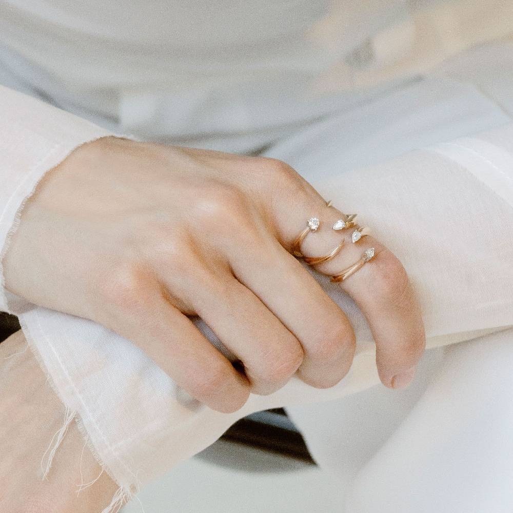 Paola Grande Gioielli SOLIS Anello 'Solis' Due Elementi In Oro Rosa