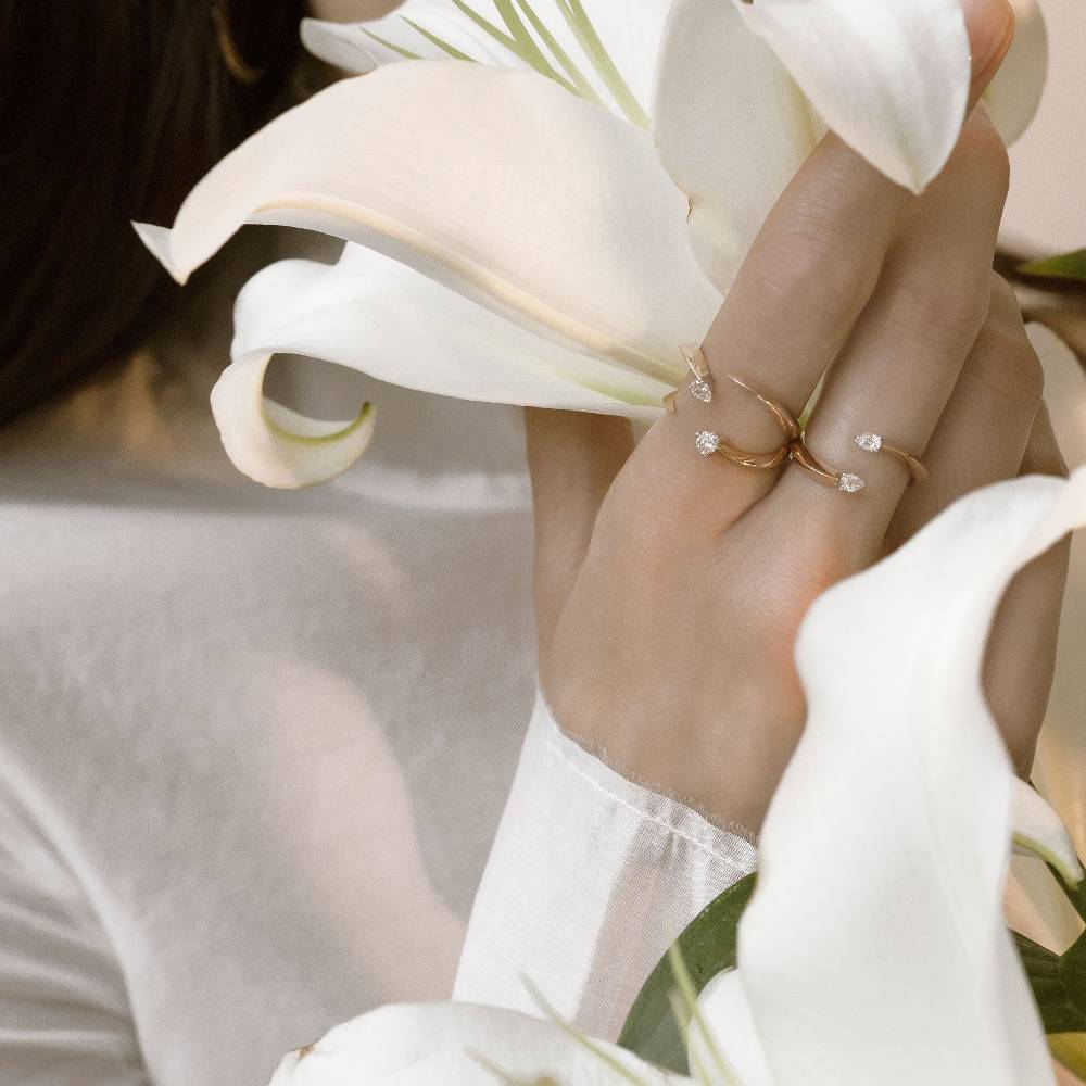 Paola Grande Gioielli SOLIS Anello 'Solis' Due Elementi In Oro Rosa