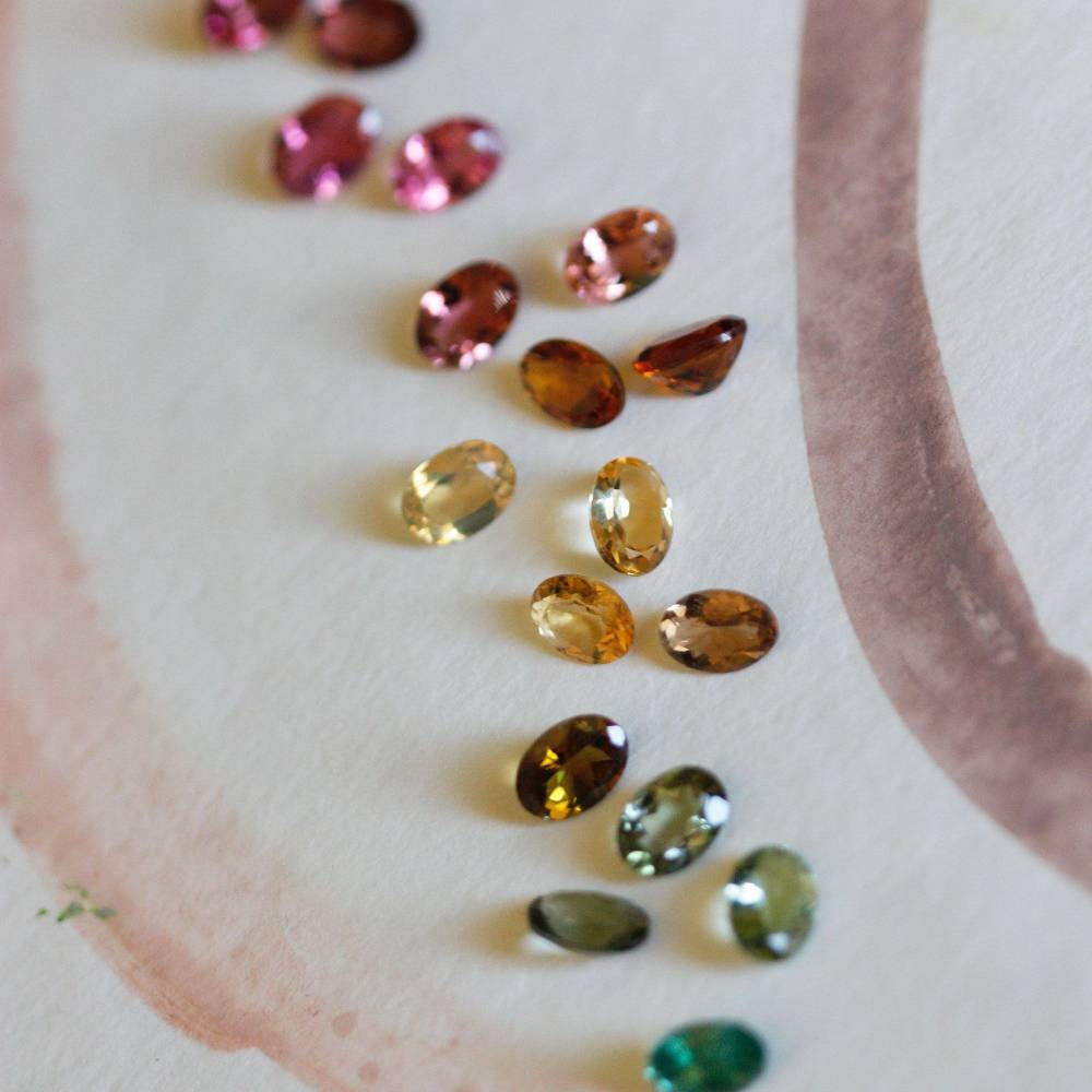 Paola Grande Gioielli SOLIS Anello 'Solis' Due Elementi In Oro Rosa E Tormalina